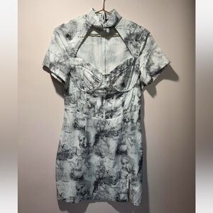 Pretty Little Thing: RENAISSANCE HIGH NECK UNDERWIRE CORSET DETAIL DRESS